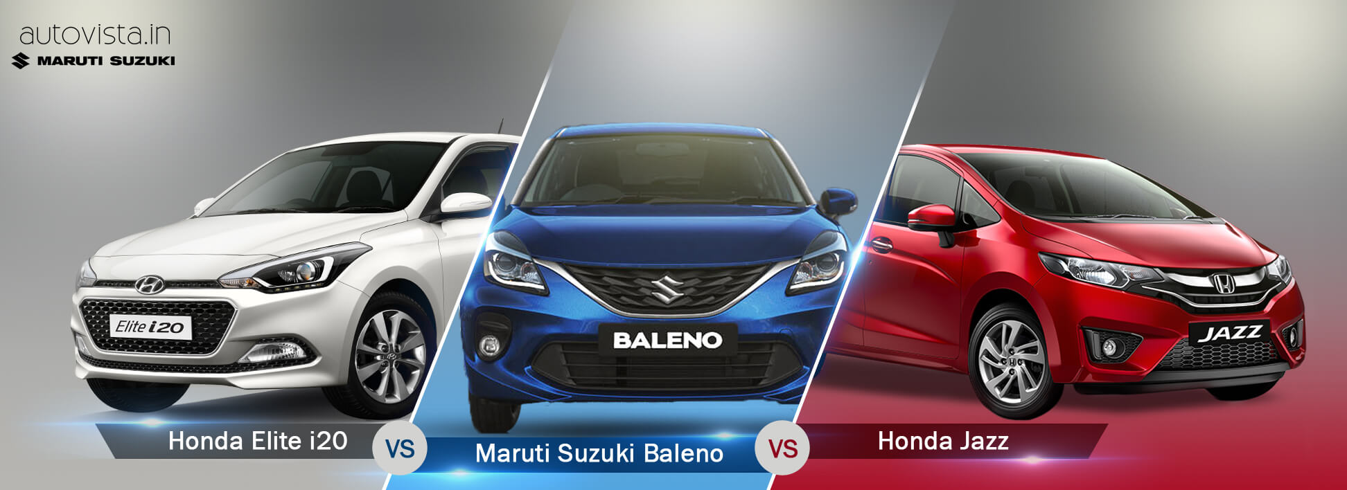 Compare Maruti Suzuki Baleno Vs Hyundai i20 Elite Vs Honda jazz