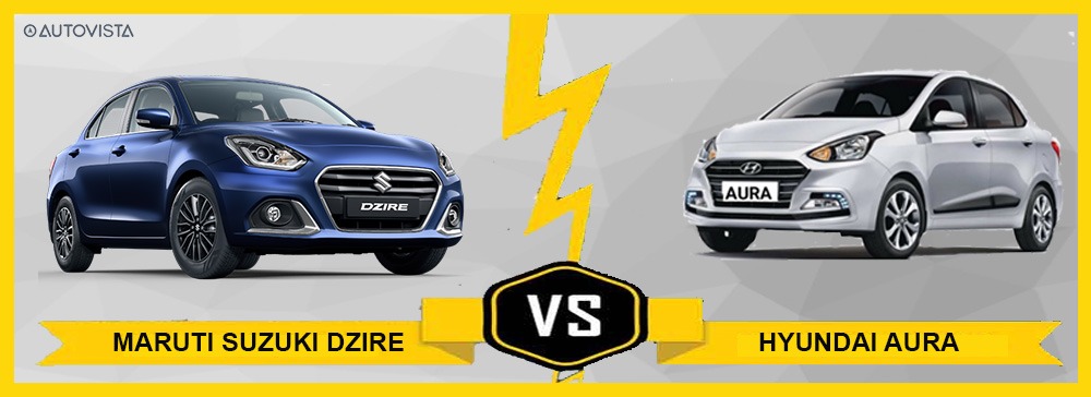 Maruti Suzuki Dzire 2020 Vs Hyundai Aura comparison 