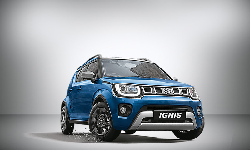 Maruti Suzuki Ignis Nexa Blue With Silver Roof