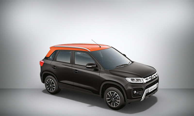 Maruti Suzuki Vitara Brezza Granite Grey with Autumn orange Roof